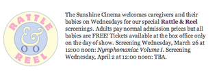 Illustration for article titled NYC theater to offer baby-friendly screening of Nymphomaniac